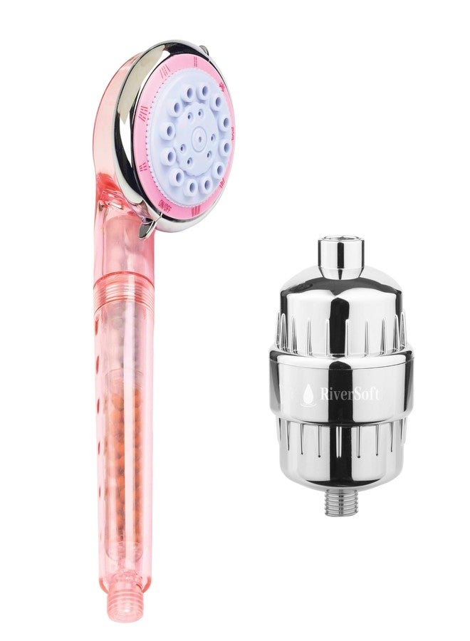 RIVERSOFT SFH-15 combo pack, SF-15 PRO shower and tap filter for hard water and SH-15 Handshower water softener|Hard water filter (ABS, Chrome) - Image 1